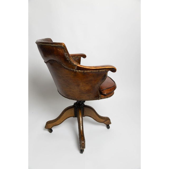 1920s Captain's Swivel Chair, 1920s For Sale - Image 5 of 12