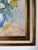 Blue Vintage Frances Losier Floral on Vase Still Life Oil Painting on Masonite Board - Framed For Sale - Image 8 of 12