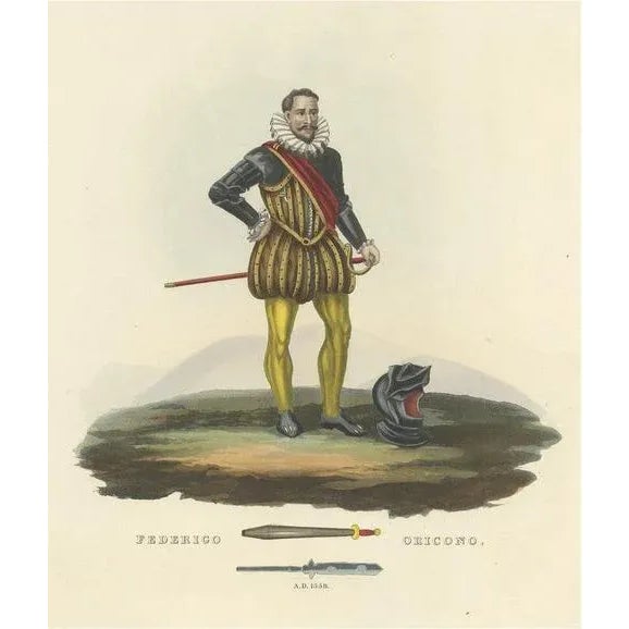 Meyrick, Federigo Oricono, Tournament Baton and Voulge-Blade, 1842, Print For Sale - Image 6 of 6