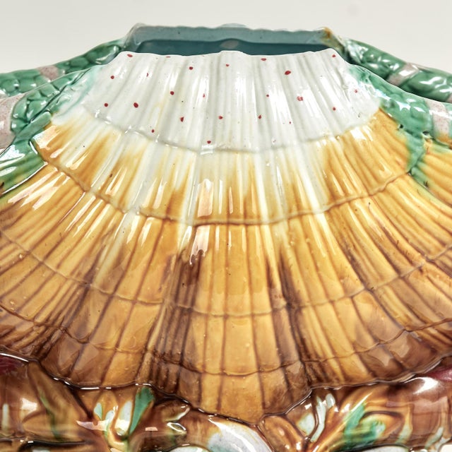 Antique Italian Majolica Centerpiece With Mermaids For Sale - Image 9 of 12