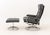 Gray Ekornes Gray Leather Lounge Chair and Ottoman For Sale - Image 8 of 13