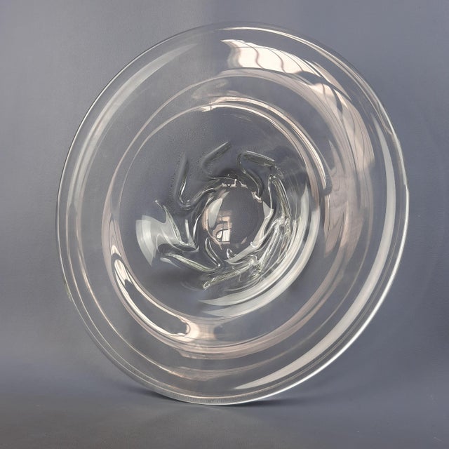 Transparent Glass Centerpiece from Daum, France, 1970s For Sale - Image 15 of 15