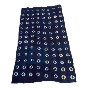 Fine Plain Indigo Cloth - Mossi Tribe Burkina Faso 67" H by 40" W