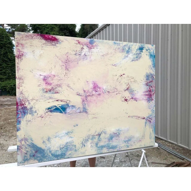 White Mirtha Moreno, Oil Painting on Panel Titled: "Sky Fall"", 2020 For Sale - Image 8 of 12