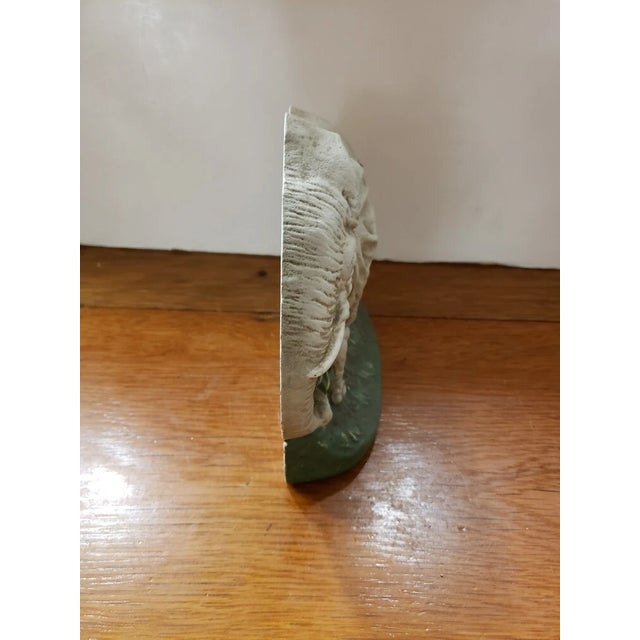 American Vintage Cast Iron Elephant Door Stop For Sale - Image 3 of 7