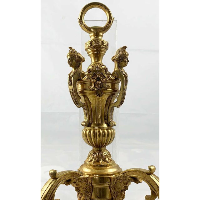 19th Century Two-Branch Candelabra Sconces in Ormolu, Set of 2 For Sale - Image 5 of 6