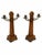 1920s Art Deco Amsterdam School Oak and Brass Candlesticks, 1920s, Set of 2 For Sale - Image 5 of 10