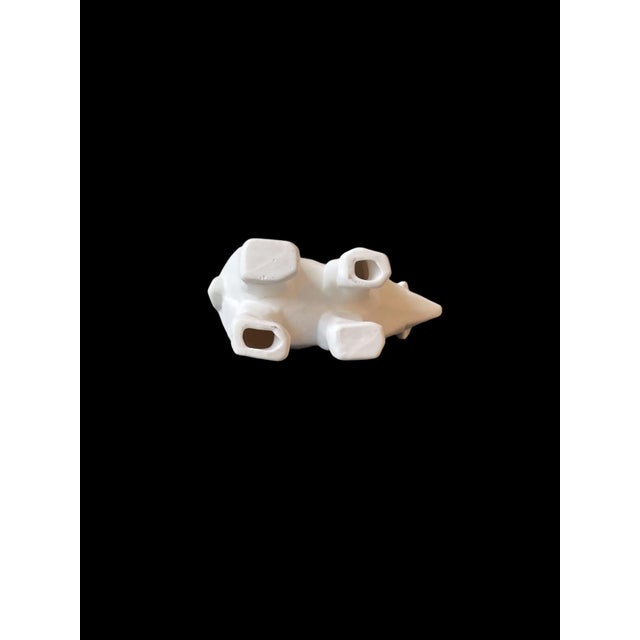 White Mid 20th Century Cubist Ceramic Polar Bear Sculpture For Sale - Image 8 of 9