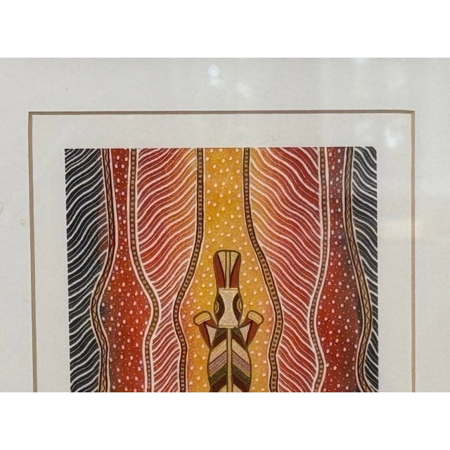 Wood Richard Bell “Duck Rat” Signed & Numbered Aboriginal Serigraph, Edition 557/1000, Framed For Sale - Image 7 of 8
