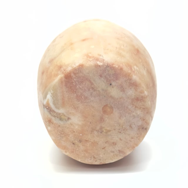 Stone Antique Hand-Carved Pink Alabaster Vessel, Egyptian For Sale - Image 7 of 7