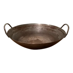 Vintage Old Chinese Iron Rich Patina Big Size Wok Frying Cookware