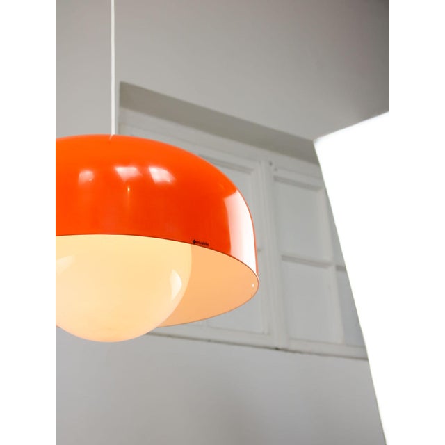 Big Space Age Pendant in in Orange from Guzzini, 1970s For Sale - Image 17 of 18