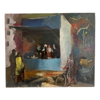 Herbert Theurillat, The Fairground, 1948, Oil on Canvas For Sale