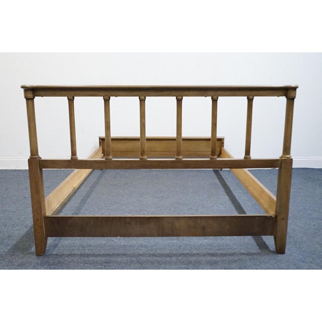 Wood Drexel Furniture Walnut Early American Shaker Style Full Size Bed J15-1 For Sale - Image 7 of 10
