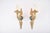 Gilded Brass Scroll-Arm Wall Sconces with Teal Details, 1950s, Set of 2 For Sale - Image 11 of 12