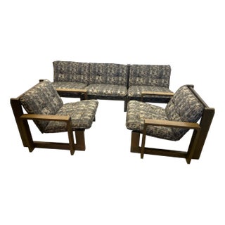 Brutalist Lounge Chairs, 1970s, Set of 5 For Sale