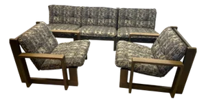 Brutalist Lounge Chairs, 1970s, Set of 5