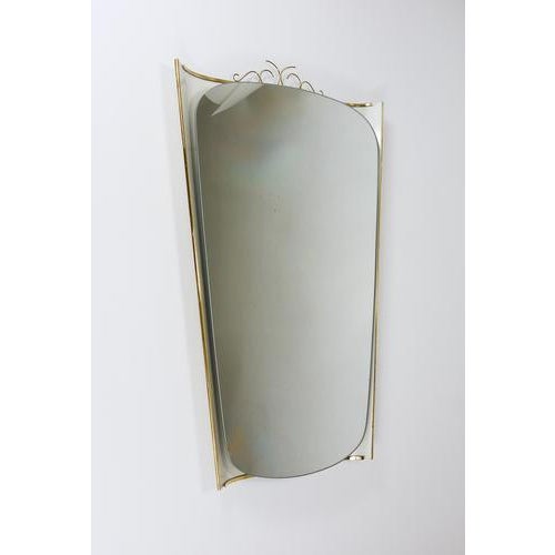 Mid-Century Illuminated Wall Mirror with Brass Crown by Ernest Igl attributed to Hillebrand, 1950s For Sale - Image 9 of 18