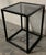 New Modern Square Black Table With Fumee Glass Top, Indoor or Outdoor For Sale - Image 4 of 7