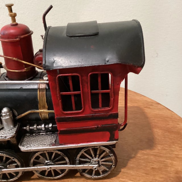 Mid 20th Century Mid 20th Century Handmade Metal Model Locomotive Decoration For Sale - Image 5 of 12