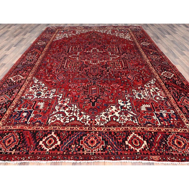 Persian 1960 Red Vintage Bohemian Persian Rug For Sale - Image 3 of 12
