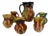 Art Deco Jug with Cups in the style of Hutsul, Set of 6 For Sale