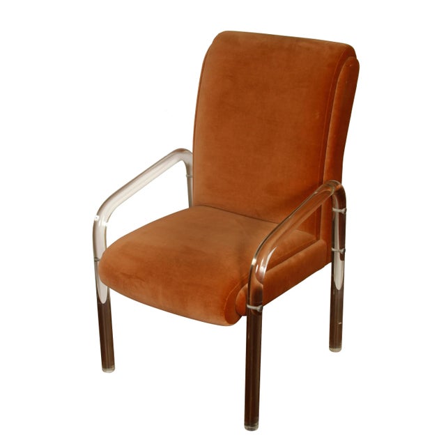 Mid-Century Modern Leon Frost Signed Lucite Armchairs - a Pair For Sale - Image 3 of 6