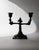 Brown Vintage Art Deco Bronze Candleholder with Ornate Details, 1910s For Sale - Image 8 of 11