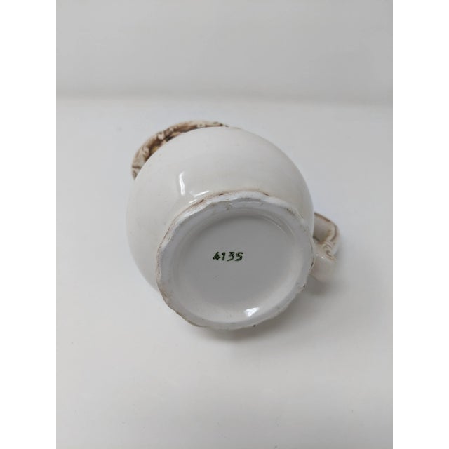 Vintage 1950s European Ceramic Sugar and Creamer Set - Two (2) Pieces For Sale - Image 10 of 11