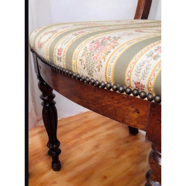 Brown Antique French Louis Philippe Dining Chairs in Wood, 1800s, Set of 2 For Sale - Image 8 of 11