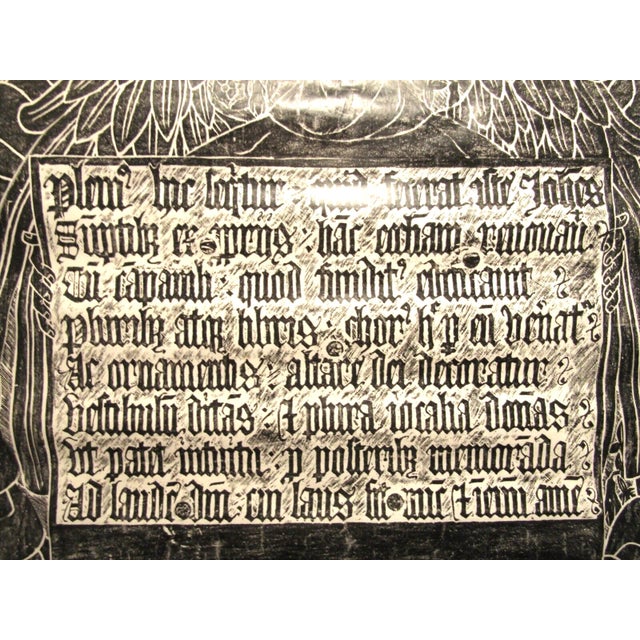 English 1967 St. Mary of Ashford Church Kent England Turtle Shaped Brass Rubbing For Sale - Image 3 of 7