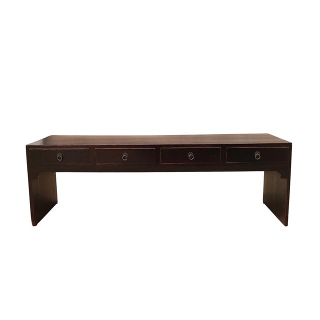 Chinese 20th Century 4-Drawer Console Table For Sale - Image 3 of 6