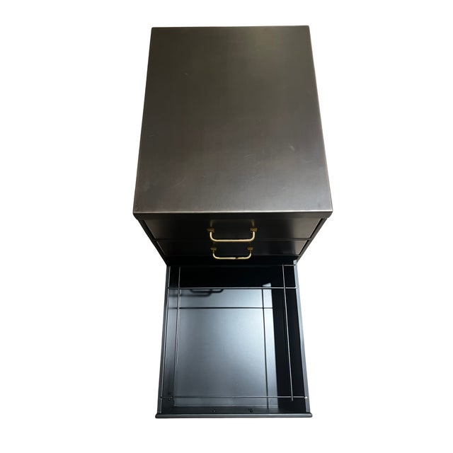 2020s Restoration Hardware 1940s Industrial Modular Office 18" 3-Drawer Utility File Cabinet For Sale - Image 5 of 9