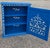 Hand Painted Mediterranean Medicine Cabinet / Wall Shelf / Royal Blue and White Zouak For Sale - Image 4 of 7