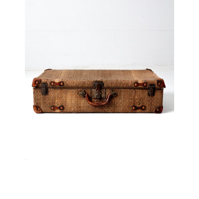 Antique Wicker Suitcase Chairish