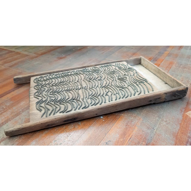 19th Century Folk Art Primitive Wood and Wire Washboard For Sale - Image 11 of 13