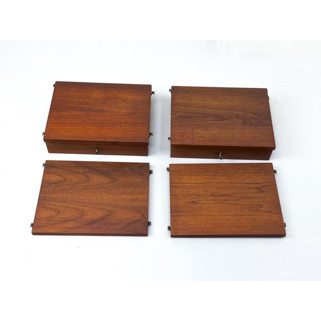 Black Vintage Teak Wall Shelf by Kajsa & Nils Nisse Strinning for String, 1960s, Set of 2 For Sale - Image 8 of 16