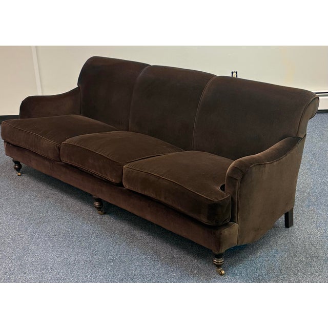 English Cisco Brothers English George Smith Style Rolled Arm Sofa For Sale - Image 3 of 12