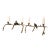 Pair of Mid-Century Cast Iron Bird Branch Two-Light Candelabras For Sale