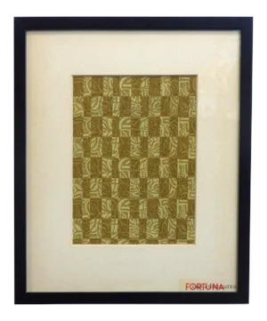 Series of Nine Ben Fortuna Modernist Gouache Studies for Textile and Wallpaper