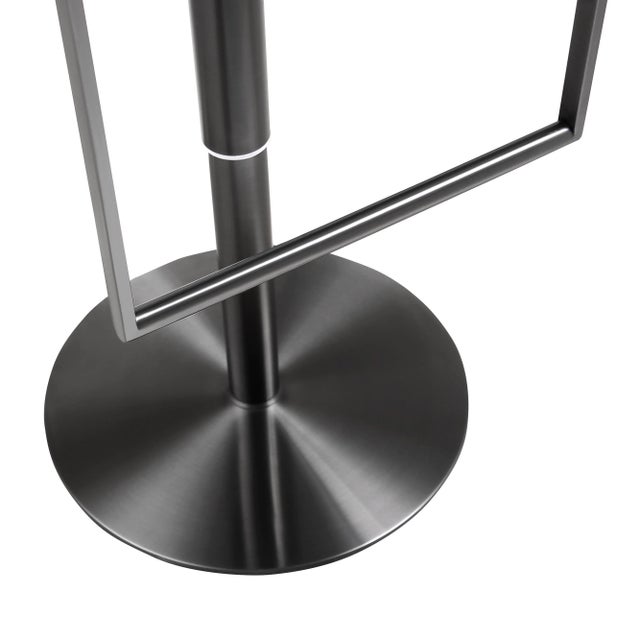 Amalfi Black on Black Steel Adjustable Bar Stool For Sale In Los Angeles - Image 6 of 10