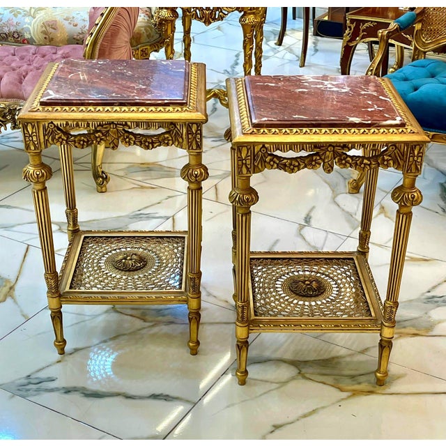 This French style side table is a luxurious statement piece that combines timeless European elegance with sophisticated...