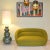1960s Italian Two-Seater Sofa in Lime Green with Brass Legs, 1960s For Sale - Image 5 of 10