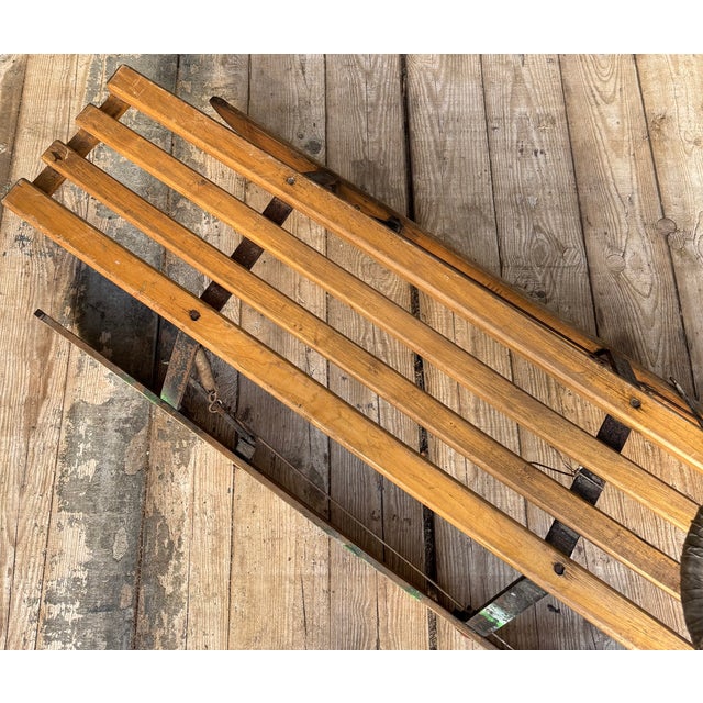 Wood Vintage Steering Sled in Oak, 1920s For Sale - Image 7 of 17