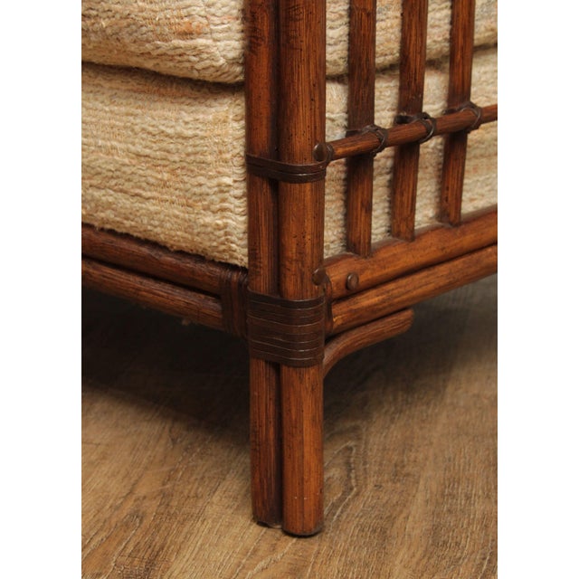 Alexvale Vintage Rattan Upholstered Sofa Chairish