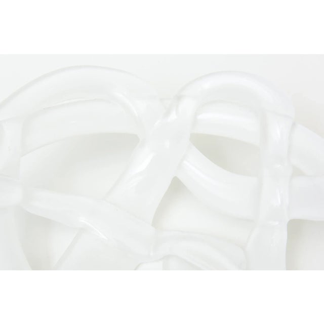 Vintage Kosta Boda White Twisted Glass Bowl Decorative or Serving For Sale In Miami - Image 6 of 10