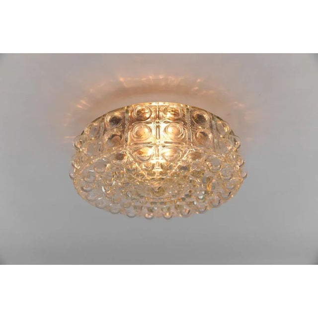 Lovely clear glass bubble flush mount lamp by helena tynell, germany 1960s the fixture need 1 x e27 standard bulb with 60w...