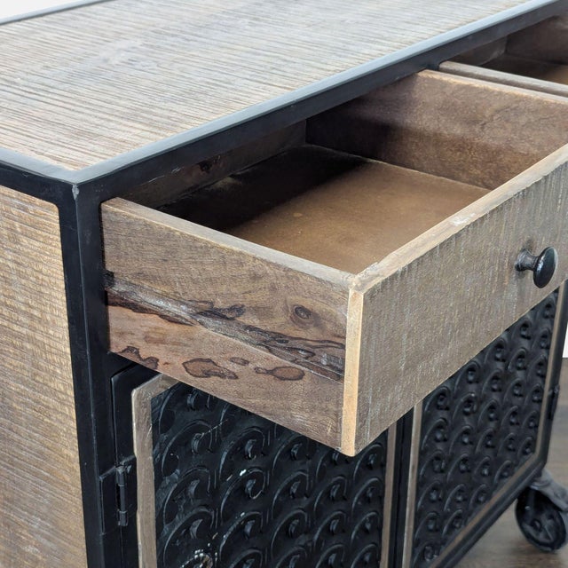 Steve Silver Two Drawer Storage Cabinet on Casters For Sale - Image 11 of 11