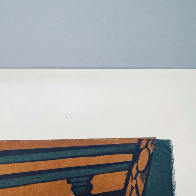 Dark Green 1960s Abstract Figurative Artist's Proof Signed and Numbered Print For Sale - Image 8 of 13