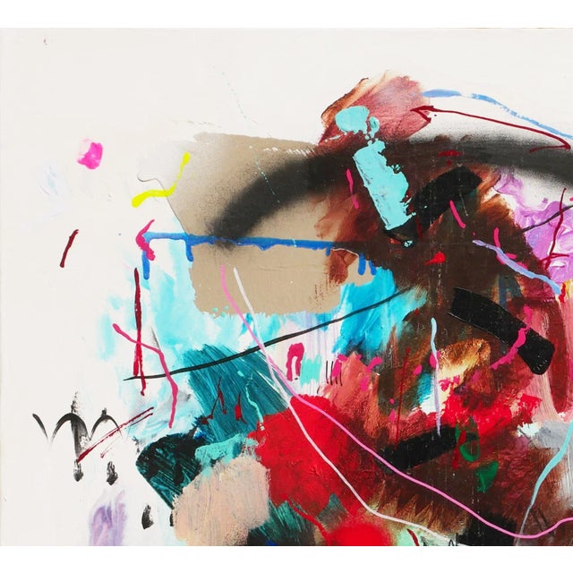 2022 "Jazz Study Volume Three" Colorful Abstract Mixed Media Painting by David Hardaker For Sale - Image 4 of 13